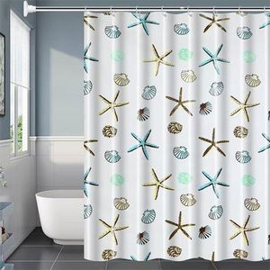 180*180cm Bathroom Curtain Ocean Star Shower Curtain Waterproof Shower Curtain
