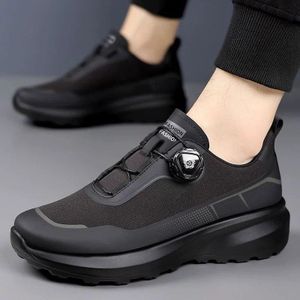 Oem High Fashion Outdoor Daily Walking Non-Slip Lace-Up Sneaker - Black