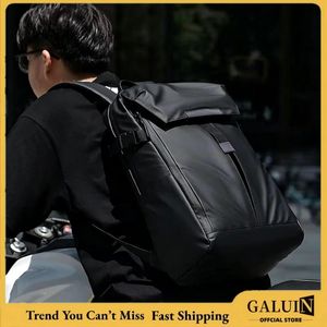 GALUIN Large capacity backpack, casual travel laptop bag, business men's backpack, sports basketball backpack - black
