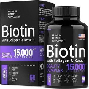 Biotin & Collagen Collagen And Keratin For Hair Growth And Skin - Black
