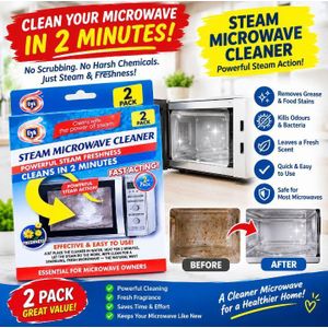AD 2 Pack Steam Microwave Cleaner - Multicolour