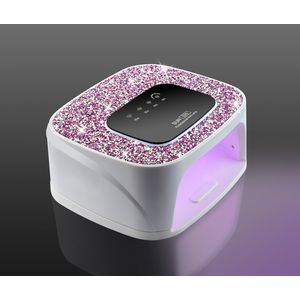 Nail Polish Profesional High-quality Nail Lamp - LIMEGIRL Wireless Rechargeable Nail Lamp 48 LED UV/LED Gel Nail Dryer – Professional Fast Curing Lamp with LCD Display & 3 Timer Settings - Cordless (Magical White/Pink )