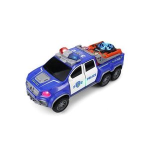 Electric Police SUV Toy Truck with Lights & Sound - 6-Wheel City Guard Patrol Vehicle for Kids, Battery-Powered, Durable Plastic Construction (L25 x W10 x H10)cm / (L9.8 x W3.9 x H3.9)inch