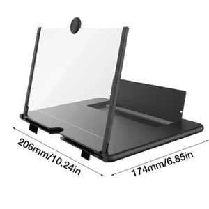 A Design 12-inch 3D curved screen magnifier for mobile phones.