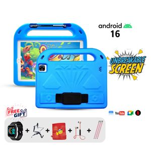 10.1 inch Android Kids Dual Sim Tablet - 256GB ROM + 8GB RAM - Blue