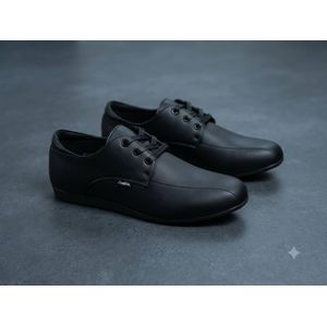 Crabkids Pure leather black shoes 
