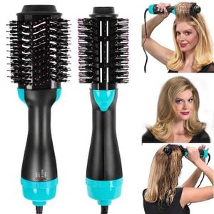 Hair Care Set - Hot Air Blow Dryer Brush & Curler - Hair Straightener& Styler - 1100W  - Black/Light Green