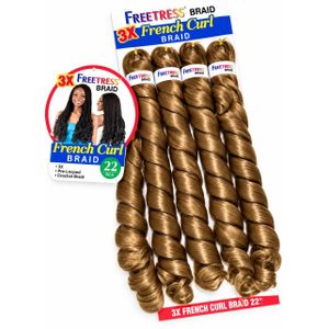FreeTress 3X French Curl Braid 22 Inch - Color 27 Honey Blonde