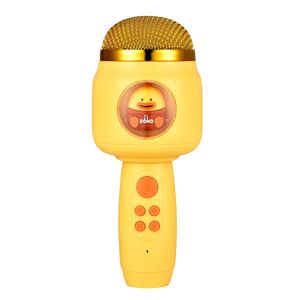 Children Wireless Bluetooth Phone Singing Microphone - Yellow