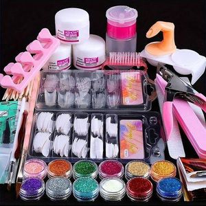 Professional Acrylic Manicure Kit - 12 Pieces Glitter for Beginners DIY Manicure