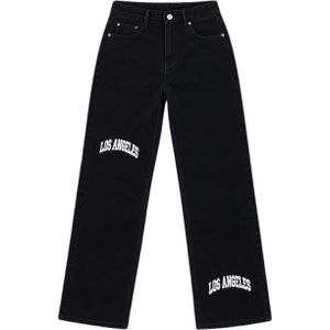 Do It Wiser Ladies Thrift Baggy Jean-Black