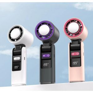 AD  Classic Handheld USB Rechargeable Air Condition Fan - Multicolour 