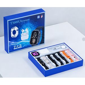 Hifinit 10 in 1 waterproof smart sports watch with 7 straps, protective case, and headphones