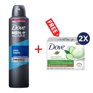 Dove SPRAY COOL FRESH 250ML +  Free Dove Bar Soap 25g