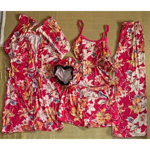 5in1 Fashion Ladies Night Wear Top, Trousers And Shorts