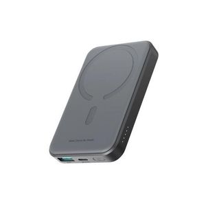 20W 6000mAh Magnetic Wireless & Wired Power Bank with Ring Holder - Grey