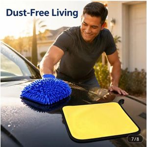 AD 2pcs Car Cleaning Kit - Multicolour