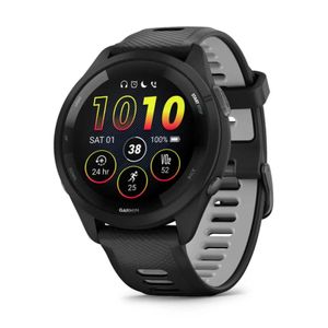 Garmin  Forerunner 265 Black Bezel and Case with Black/Powder Gray Silicone Band