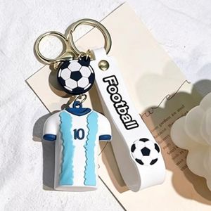 ASCENT Argentina #10 Messi World Cup Jersey Keychain - Football Fan Keyring with Soccer Charm