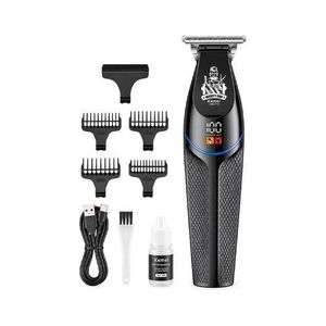 1200mAh Type-C Hair Clipper with LED Digital Display, Metal Body, 6W Power, 180-Minute Use & 3 Limit Combs