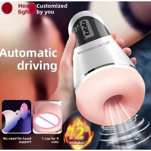 Male M-asturbation Device A-nal , V-aginal V-ibration,Fully Automatic Pressure Relief Cup With Voice Simulation