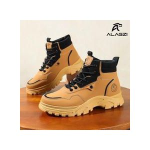 ALagzi Men's High Top Trendy Shoes - Yellow