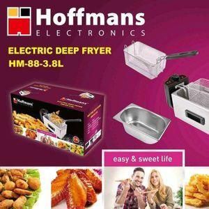 Hoffmans 3.8L Electric Deep Fryer HM-88 - Perfect for Crispy Frying- silver