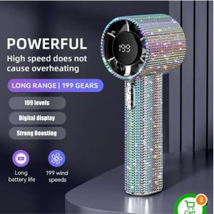 AD  Classic Mini Handheld USB Rechargeable Fan - Multicolour 