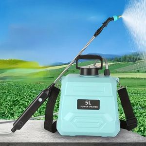 1800mAh electric sprayer with adjustable nozzle and USB charging handle, suitable for watering, agricultural spraying, disinfection, etc. - Blue