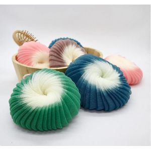 AD 2pcs Large Pumkin Ball Bathing Sponge Loofah - Yellow/Orange