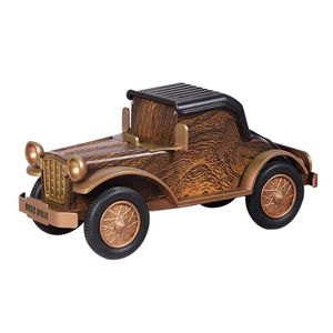 A9 Retro Wood Grain Classic Car Shape Wireless Bluetooth Speaker - Rose Pear