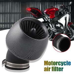 Universal Carbon Fiber Motorcycle Air Filter - Compatible with Honda, Kawasaki, Dirt Bikes, and ATVs (28–48 mm)