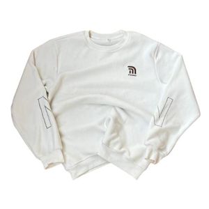 Classic White Crew Neck Tee Hoodie -Premium Fitness