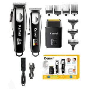 Km-8531 2 Best Quality Hair Clipper 1 Electric  3in1 Luxury Barber Hair Cutting Machine Kits