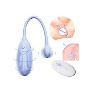 Women's MasturbatorDildo With Remote Control,WirelessVibratorGSpotVibrator FemaleMasturbator - Blue