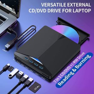 7-in-1 USB 3.0 External DVD Burner TYPE-C Multi-function CD Drive