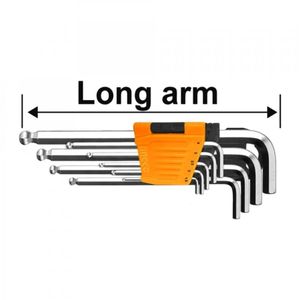 Ingco HHK12091 Ball Point Hex Key - Silver