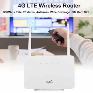 4G LTE CPE WiFi Router  300Mbps Wireless Router with SIM Slot (Dual Antenna)-White