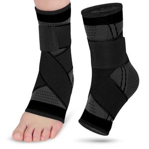 WEJESS 1 PCS Adjustable Ankle Brace Compression Sleeve, Arch Support & Foot Stabilizer, Elastic Wrap for Plantar Fasciitis, Achilles Tendonitis Recovery, Sports Bandage Socks for Men & Women 