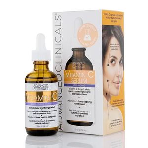 Advanced clinicals Brightening Vitamin C Serum For Face With Glycolic Acid + Lactic Acid, Vitamin C Face Moisturizer For Improving Look Of Dark Spots & Uneven Complexion - 52ml