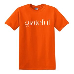 Grateful Minimalist T-Shirt-Orange