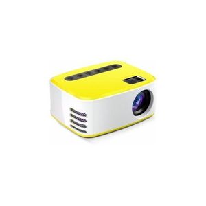 1080P Mini LED High Definition Portable Media Player (L11.4 x W9 x H5)cm / (L4.5 x W3.6 x H2)inch - Yellow & White