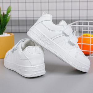 Kids Classic White Sneakers – Easy Hook & Loop Closure for Casual Wear
