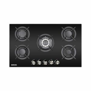 Bruhm BGH-9650FG –90X60 BUILT IN HOB, 5 BURNER,BLACK, AUTO IGNITION