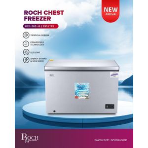 Roch  RCF 365 chest Freezer-290 liters-Silver