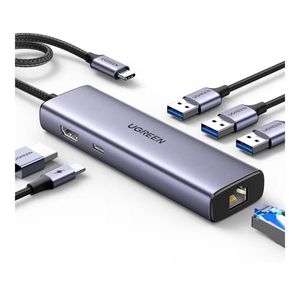 Ugreen UGREEN Revodok 6 in 1 USB C Hub Gigabit Ethernet Adapter with 4K HDMI Model - 15598 from USA