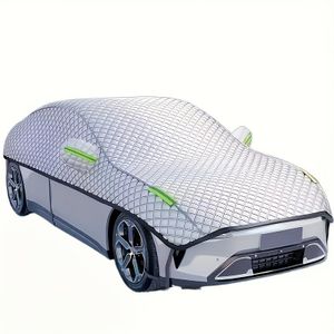1-Piece Extra-Thick Oxford Cloth All-Weather Car Cover – Fits Most SUVs, Trucks, and Similar Models – Silver