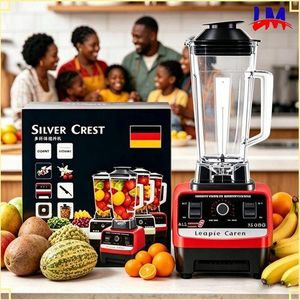SILVER CREST LM-2L Powerful Professional Heavy Duty Commercial Electric Blender - Black/Red