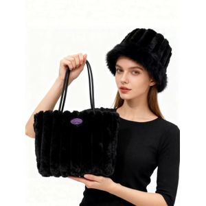 China Image Faux 2in1 ladies bag and cap