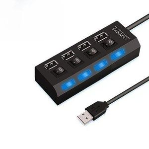 4 Ports USB HUB Docking Station With Independent On/Off Switch For Laptop PC